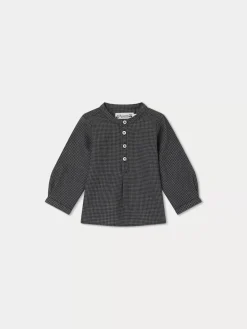 Bonpoint Polisson Shirt Medium Gray |Newborn & Baby Tops