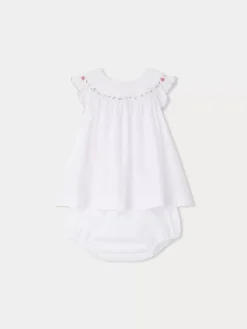 Bonpoint Robe Amantine Blanc Lait |Newborn & Baby Dresses