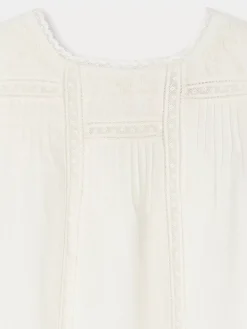 Bonpoint Robe Angeli Blanc Lait |Newborn & Baby Dresses