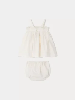 Bonpoint Robe Flossie Ecru |Newborn & Baby Dresses