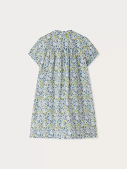 Bonpoint Robe Smockee Candice Fleur Bleu |Child Dresses
