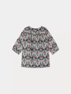 Bonpoint Robe Smockee Felicie Fleur Figue |Newborn & Baby Dresses
