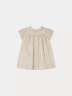 Bonpoint Robe Smockee Joyeuse Fleurs Rose |Newborn & Baby Dresses