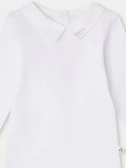 Bonpoint Septembre Onesie Natural White |Newborn & Baby Onesies And Pajamas