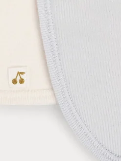 Bonpoint Set Of Three Cotton Bibs For Baby Sky Blue |Newborn & Baby Childcare