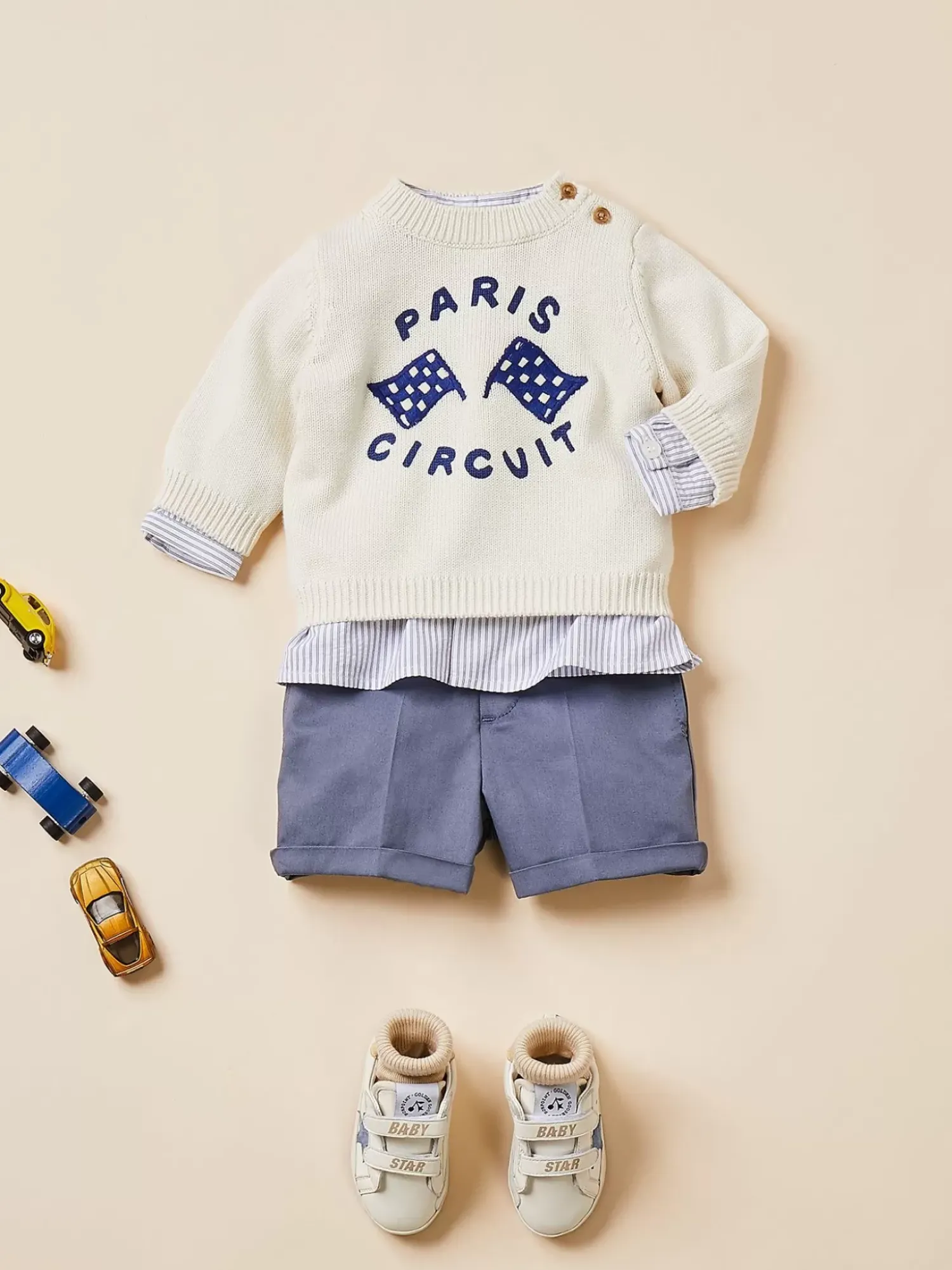 Bonpoint Short Corentin Bleu Du Nord |Newborn & Baby Bloomers, Shorts, And Pants
