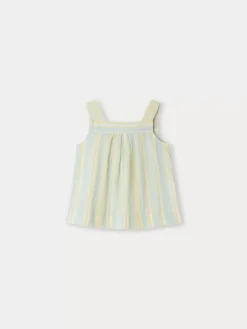 Bonpoint Soleil Blouse Lagoon Blue |Child Tops