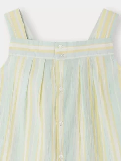 Bonpoint Soleil Blouse Lagoon Blue |Child Tops