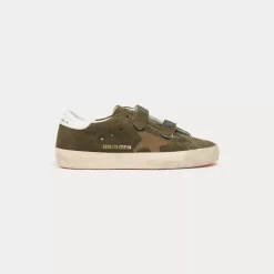 Bonpoint Star X Golden Goose Low-Top Sneakers Dark Khaki |Child Shoes
