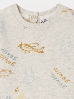 Bonpoint Sweat Benjamine Blanc |Newborn & Baby Sweaters And Cardigans