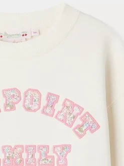 Bonpoint Sweat Fleurette Upb Ivoire |Child Sweatshirts