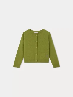 Bonpoint Tabara Cardigan Green |Child Cardigans And Sweaters