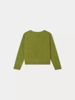 Bonpoint Tabara Cardigan Green |Child Cardigans And Sweaters