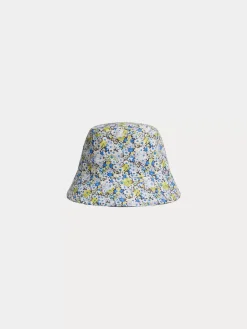 Bonpoint Theana Bucket Hat Blue Flowers |Child Accessories
