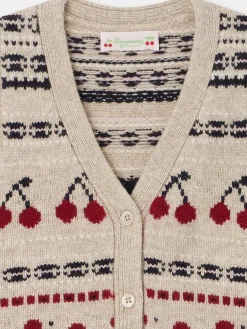 Bonpoint Thevy Cardigan Heathered Gray |Child Cardigans And Sweaters