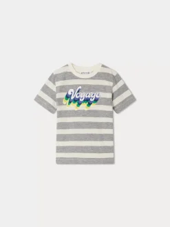 Bonpoint Thibald T-Shirt Heathered Gray |Child Tops