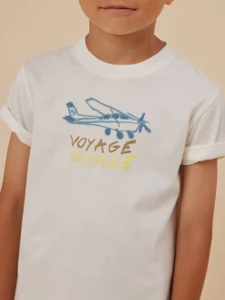 Bonpoint Thibald T-Shirt White Milk |Child Tops