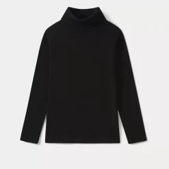Bonpoint Thin Turtleneck Sweater Black |Child Tops
