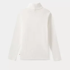 Bonpoint Thin Turtleneck Sweater Milk White |Child Tops