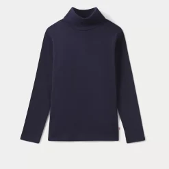 Bonpoint Thin Turtleneck Sweater Navy |Child Tops