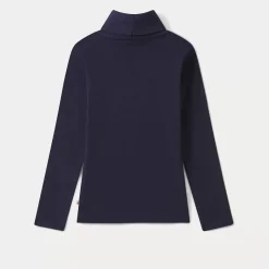 Bonpoint Thin Turtleneck Sweater Navy |Child Tops