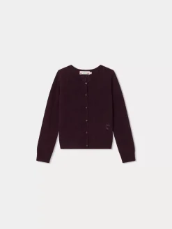 Bonpoint Thindra Cardigan Grape |Child Cardigans And Sweaters