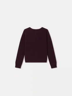 Bonpoint Thindra Cardigan Grape |Child Cardigans And Sweaters