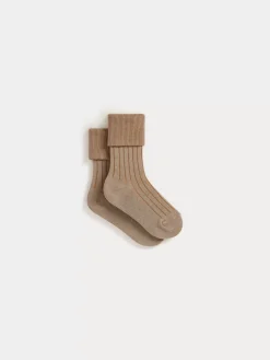 Bonpoint Thorild Ribbed Socks Natural |Child Socks And Underwear