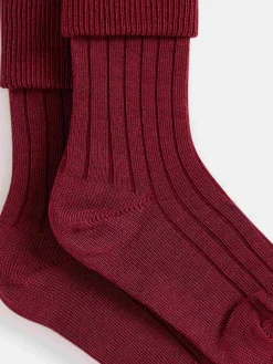 Bonpoint Thorild Ribbed Socks Plum |Child Socks And Underwear
