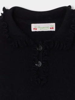 Bonpoint Tiara Polo Sweater Navy |Child Cardigans And Sweaters