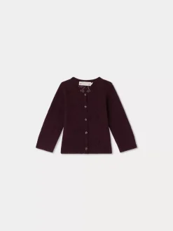 Bonpoint Tibile Cardigan Grape |Newborn & Baby Sweaters And Cardigans