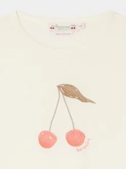 Bonpoint Tidjiane Long-Sleeved T-Shirt Ecru |Child Tops