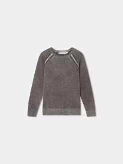 Bonpoint Tiego Sweater Mauve Gray |Child Cardigans And Sweaters