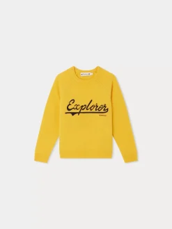 Bonpoint Tiego Sweater Orange |Child Cardigans And Sweaters