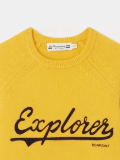 Bonpoint Tiego Sweater Orange |Child Cardigans And Sweaters