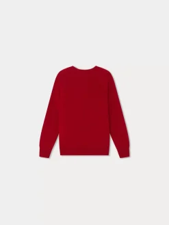 Bonpoint Tiego Sweater Ruby |Child Cardigans And Sweaters