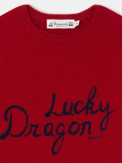 Bonpoint Tiego Sweater Ruby |Child Cardigans And Sweaters