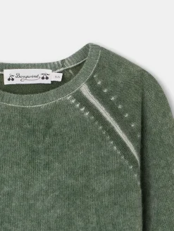 Bonpoint Tiego Sweater Verdigris |Child Cardigans And Sweaters