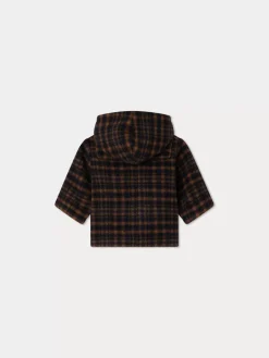 Bonpoint Timo Coat Navy Checked |Newborn & Baby Outerwear