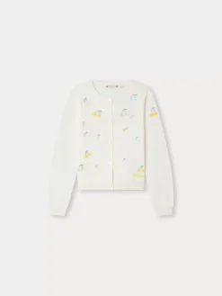 Bonpoint Toesie Cardigan White Milk |Child Cardigans And Sweaters